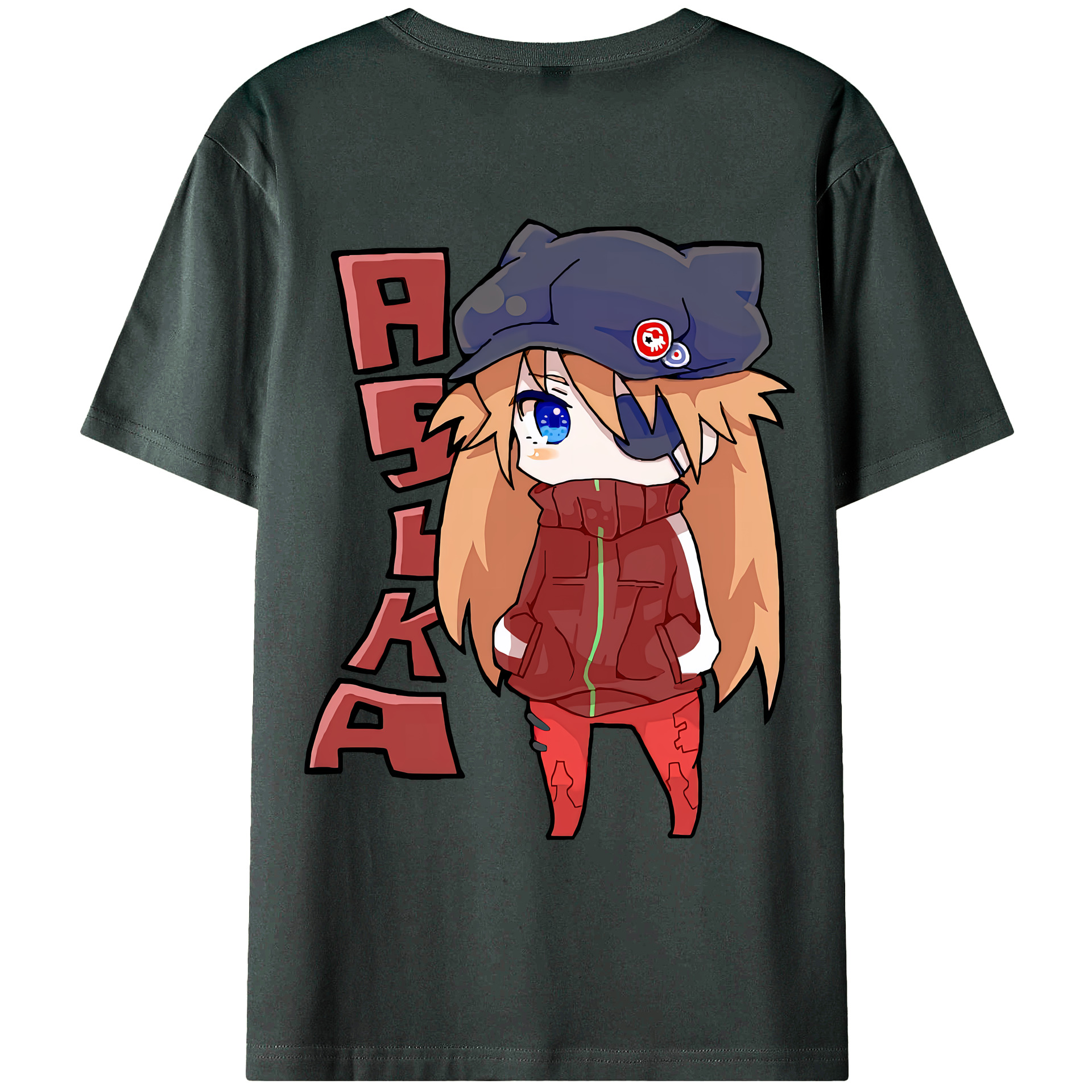 （画像用） EVA 新世紀エヴァンゲリオン 綿100％ メンズ半袖Tシャツ（バックプリント） 通気性